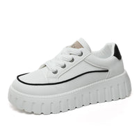 HKM-605971 XQ5858 New Women's Loafers Solid Color Sports Casual Shoes for Summer Breathable Increase Thick Sole Versatile Board Shoes for