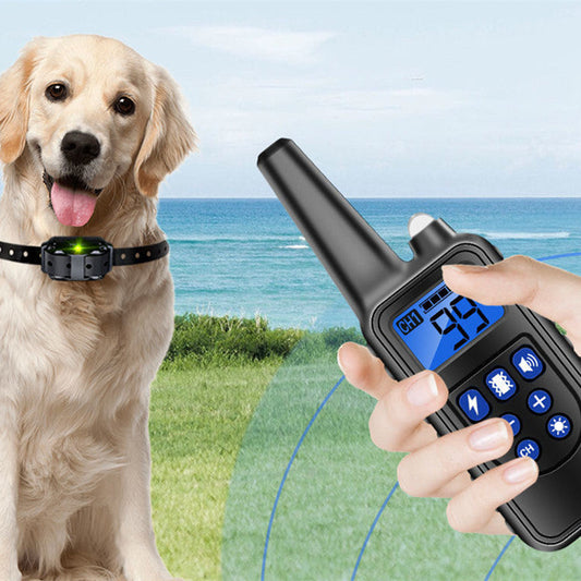 HKM-6060605 Electric Shock and Vibration Training Collar for Dogs - Adjustable Remote Control Options