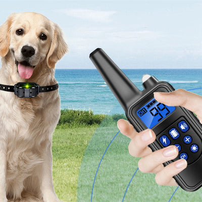 HKM-6060605 Electric Shock and Vibration Training Collar for Dogs - Adjustable Remote Control Options