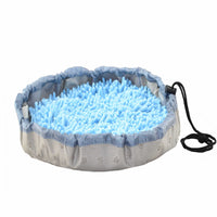 HKM-6061117 Pet Olfactory Training Blanket - Sniffing Pad Made of Polyester, 32x22x3cm in Blue, Green, and Gray