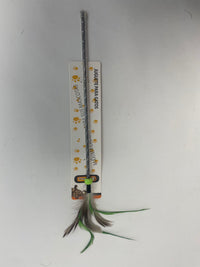 HKM-6062141 Two-Color Feather Cat Teaser Wand for Interactive Play