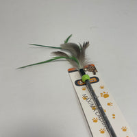 HKM-6062141 Two-Color Feather Cat Teaser Wand for Interactive Play