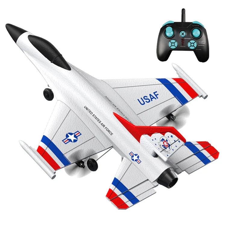 HKM-606227 3-Channel 2.4G EPP Foam RC Plane for Kids - Ready-to-Fly Outdoor Toy Glider with LED Lights