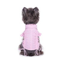 HKM-6062909 Pink Casual Thin Shirt for Small Dogs - Bichon, Teddy, Schnauzer - XXS to XL Size Options