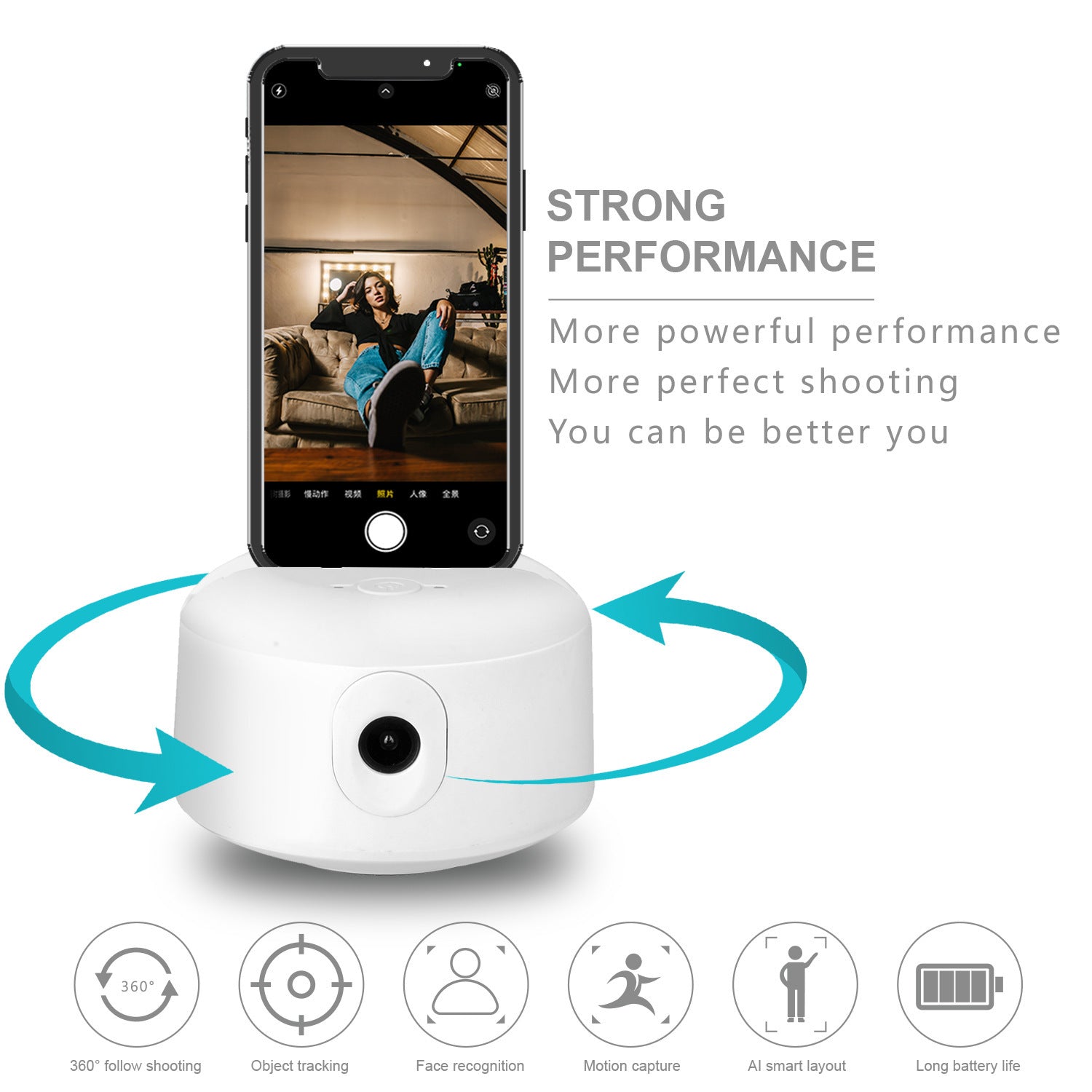 HKM-606291 360° Rotating Live PTZ Camera with Plug and Play Installation