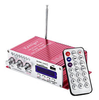 HKM-606291 Kentiger502 MP3 Amplifier with FM Radio, Adjustable Treble and Bass, Remote Control, Compatible with Various Audio Devices