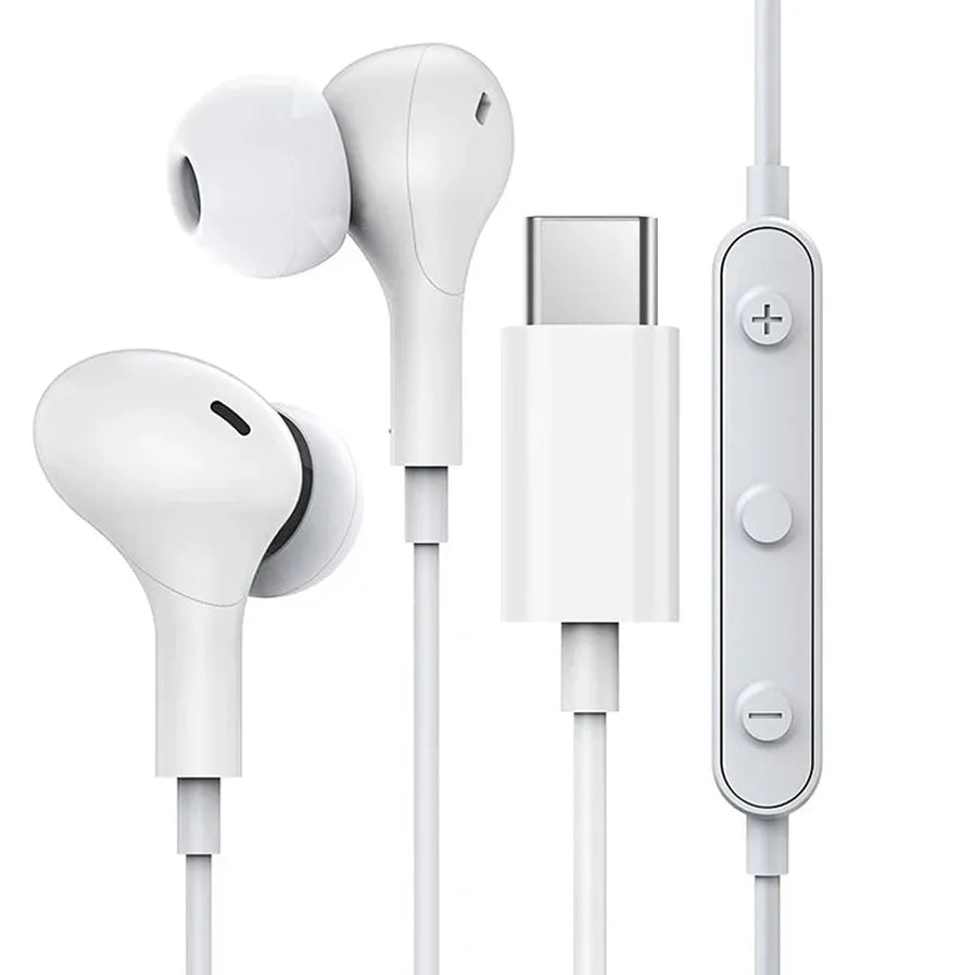 HKM-606483 Digital Stereo Wired Type-C Earphones for iPhone 15 Pro Max and Compatible with Samsung, OnePlus, and Huawei Devices
