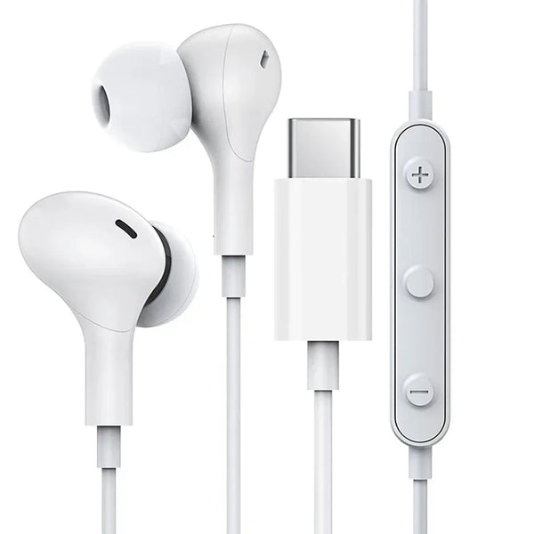 HKM-606483 Digital Stereo Wired Type-C Earphones for iPhone 15 Pro Max and Compatible with Samsung, OnePlus, and Huawei Devices