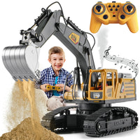 HKM-606547 Remote Control 1:14 Scale Alloy Excavator with 50M Range, Ideal for Ages 5 and Up