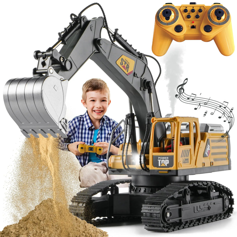 HKM-606547 Remote Control 1:14 Scale Alloy Excavator with 50M Range, Ideal for Ages 5 and Up