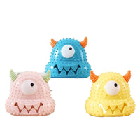 HKM-6065725 Interactive Little Monster Dog Toy - Bite-Resistant, Sound-Emitting, Snack Puzzle Game for Teeth Cleaning