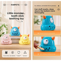 HKM-6065725 Interactive Little Monster Dog Toy - Bite-Resistant, Sound-Emitting, Snack Puzzle Game for Teeth Cleaning