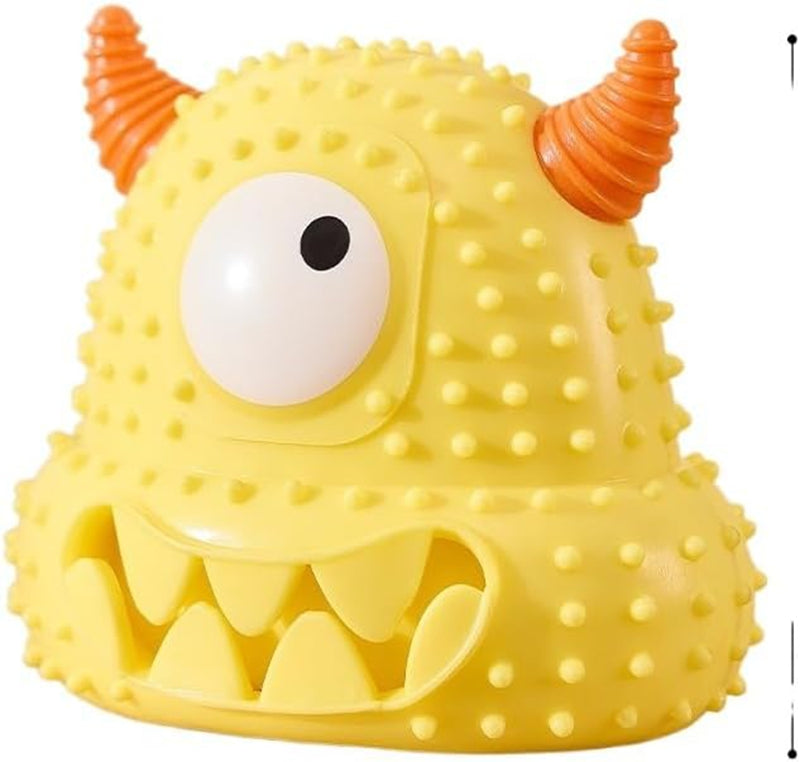 HKM-6065725 Interactive Little Monster Dog Toy - Bite-Resistant, Sound-Emitting, Snack Puzzle Game for Teeth Cleaning