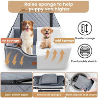 HKM-6067133 Breathable Pet Car Nest for Dogs ¨C Gray and Beige, 70x50x30cm