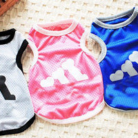 HKM-6067261 Casual Polyester Pet Vest in Blue, Pink, Gray - Multiple Sizes Available