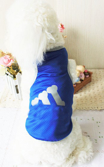 HKM-6067261 Casual Polyester Pet Vest in Blue, Pink, Gray - Multiple Sizes Available