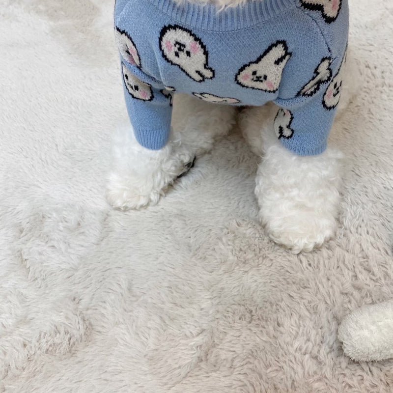 HKM-6067645 Cozy Knitted Dog Sweater for Small Dogs with Charming Patterns and Soft Warm Fabric