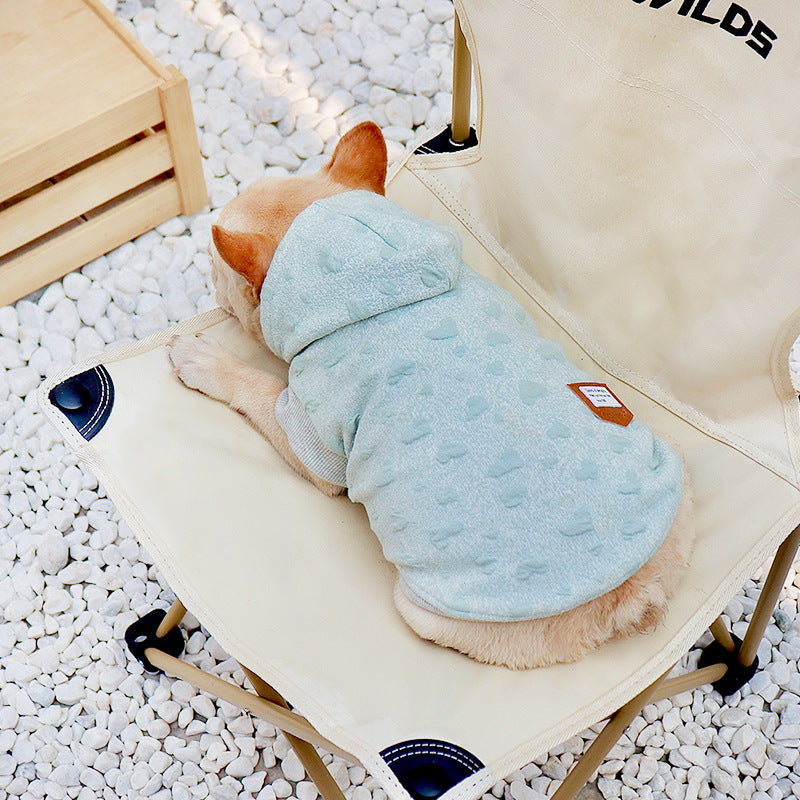 HKM-6068157 Light Blue Cotton Sleeveless Sweater for Small and Medium Dogs - Sizes S to XXXL