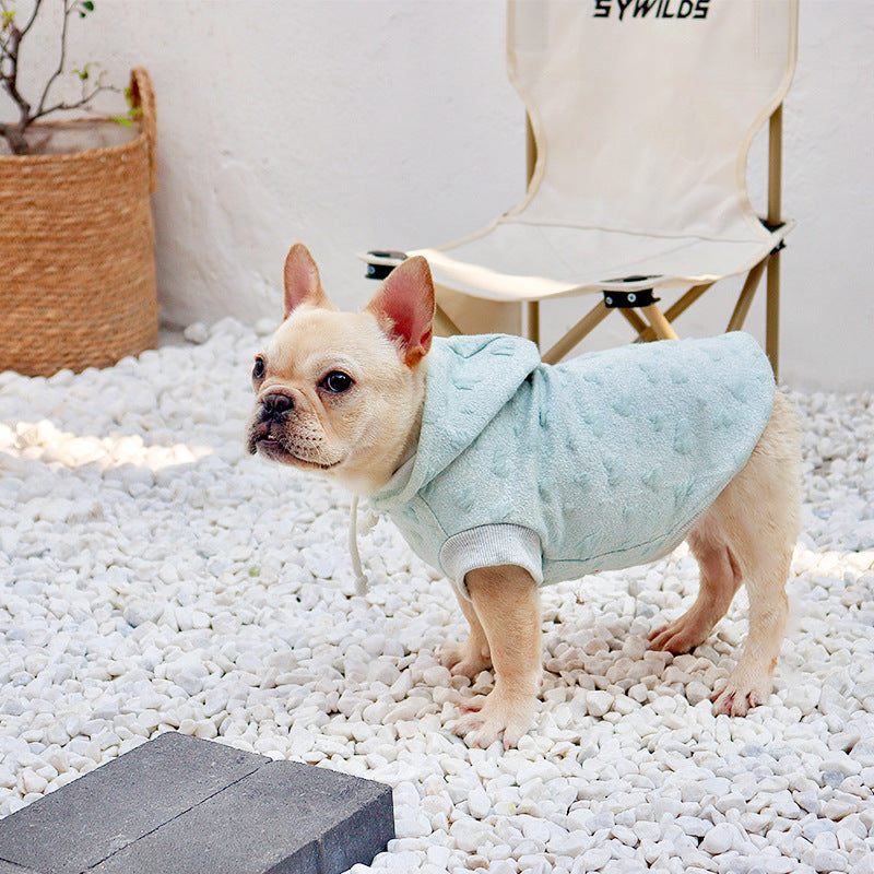 HKM-6068157 Light Blue Cotton Sleeveless Sweater for Small and Medium Dogs - Sizes S to XXXL