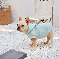 HKM-6068157 Light Blue Cotton Sleeveless Sweater for Small and Medium Dogs - Sizes S to XXXL