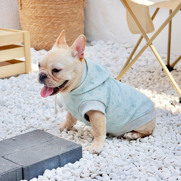 HKM-6068157 Light Blue Cotton Sleeveless Sweater for Small and Medium Dogs - Sizes S to XXXL