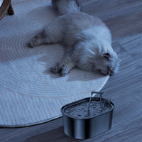 HKM-6068925 Stainless Steel Pet Water Feeder with Antibacterial Purification, 3.2L Capacity for Cats and Small to Medium Dogs
