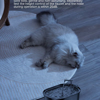 HKM-6068925 Stainless Steel Pet Water Feeder with Antibacterial Purification, 3.2L Capacity for Cats and Small to Medium Dogs