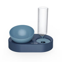 HKM-6069053 Dual-Purpose Ocean Blue and Orange Pink Cat Bowl - Multifunctional Pet Feeding Dish