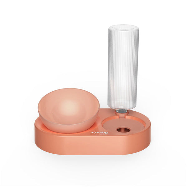HKM-6069053 Dual-Purpose Ocean Blue and Orange Pink Cat Bowl - Multifunctional Pet Feeding Dish