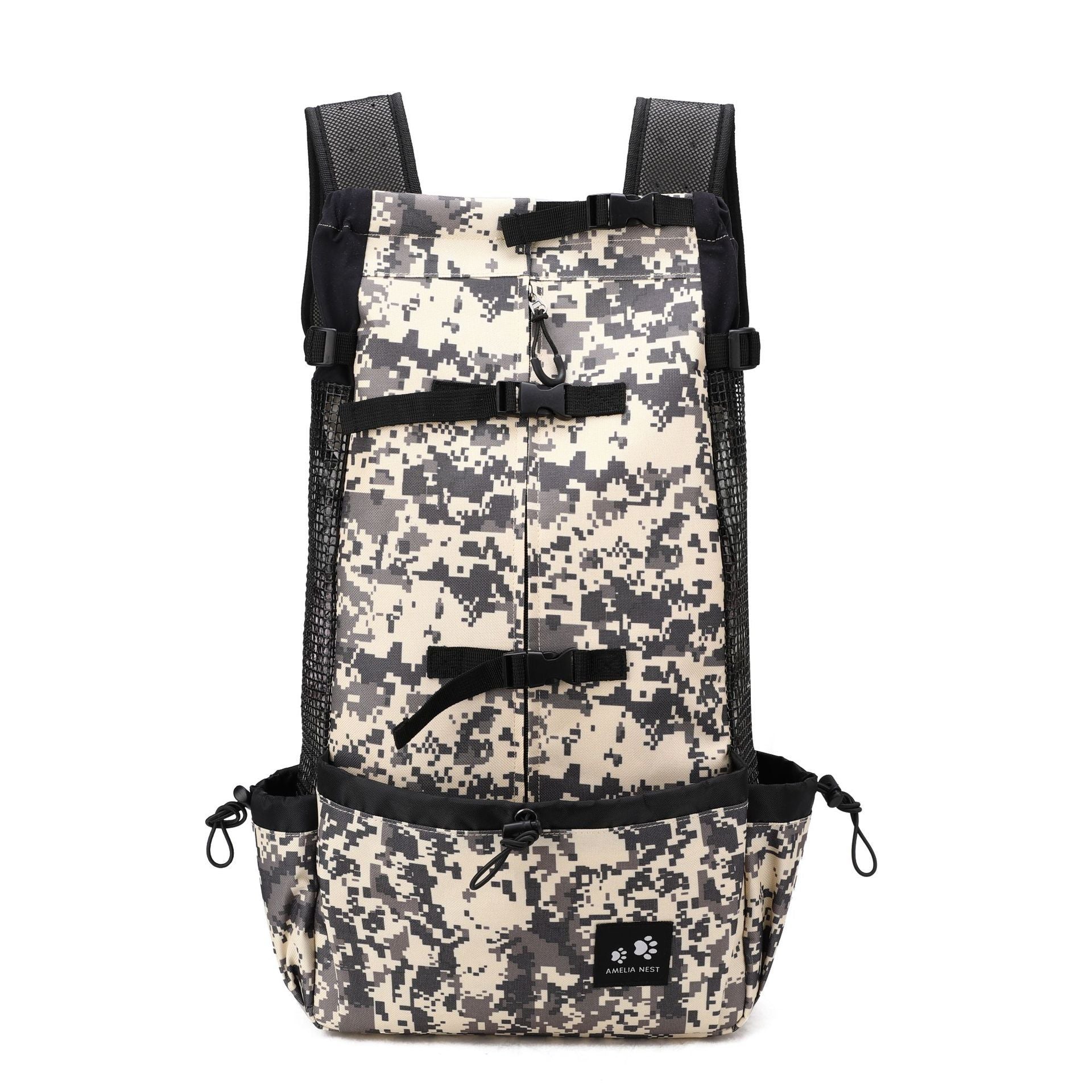 HKM-6069309 Breathable and Washable Pet Backpack with Ventilation in Black, Red, Gray, and Blue