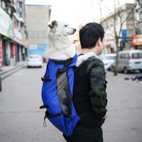 HKM-6069309 Breathable and Washable Pet Backpack with Ventilation in Black, Red, Gray, and Blue