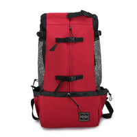 HKM-6069309 Breathable and Washable Pet Backpack with Ventilation in Black, Red, Gray, and Blue