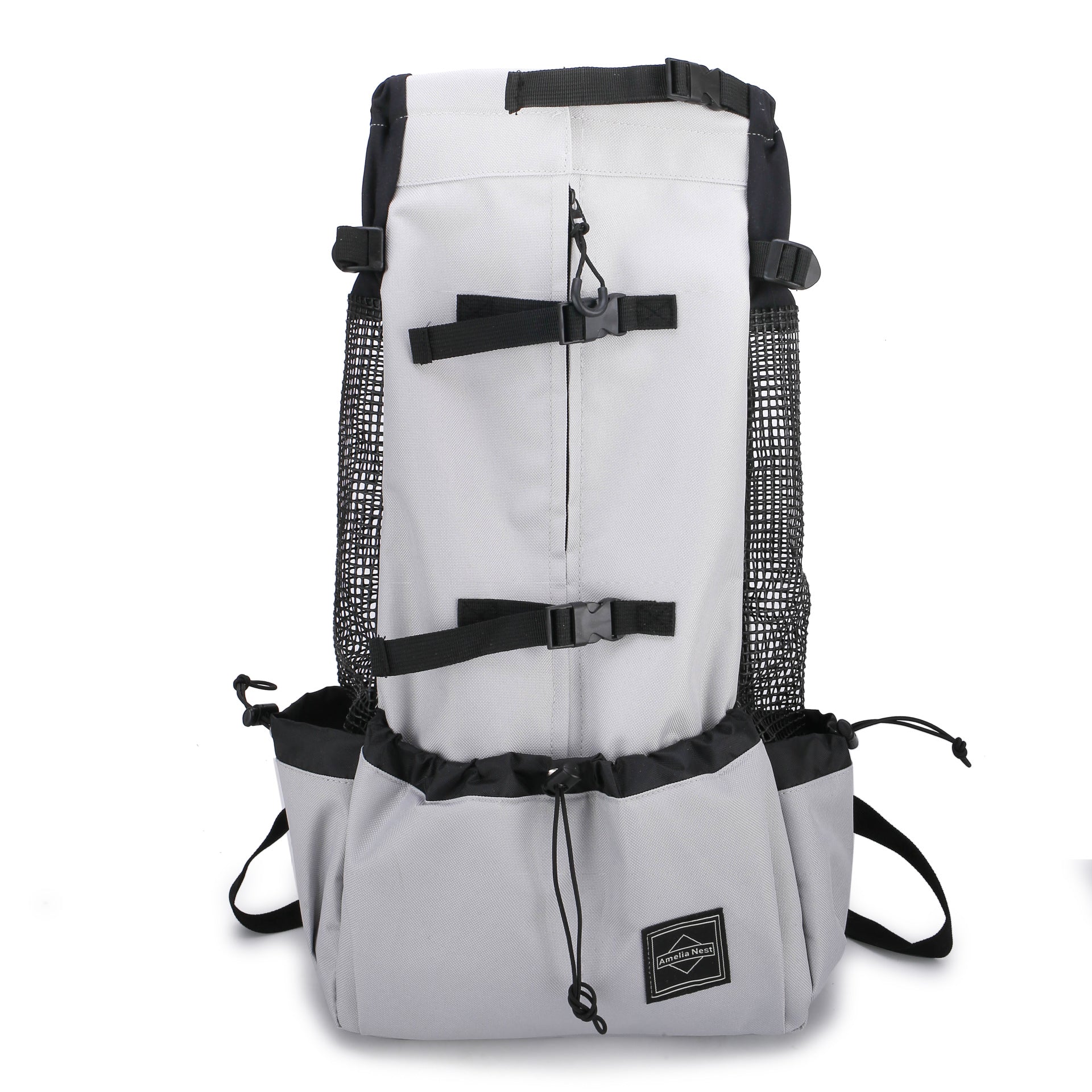 HKM-6069309 Breathable and Washable Pet Backpack with Ventilation in Black, Red, Gray, and Blue