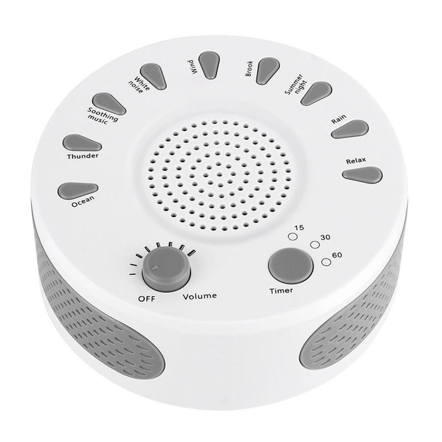HKM-606931 White Noise Sleep Machine with 9 Sound Options, Automatic Timer, and Portable Design