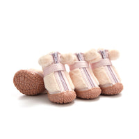 HKM-6069693 Winter Dog Booties with Ear Decoration - Anti-Slip Paw Protectors for Small Dogs