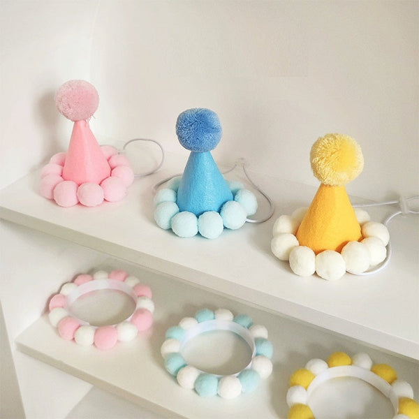 HKM-607251 Adorable Birthday Hat for Small Pets - Perfect Photo Prop for Cats and Dogs