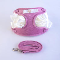 HKM-6072637 Cream Lace Bow Pet Leash in Multiple Colors for Small to Large Dogs
