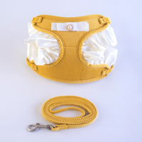 HKM-6072637 Cream Lace Bow Pet Leash in Multiple Colors for Small to Large Dogs