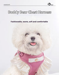 HKM-6072637 Cream Lace Bow Pet Leash in Multiple Colors for Small to Large Dogs