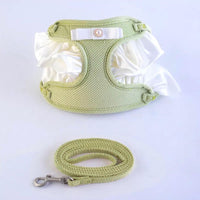 HKM-6072637 Cream Lace Bow Pet Leash in Multiple Colors for Small to Large Dogs