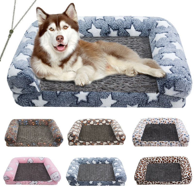 HKM-6072893 Removable and Washable Cartoon Footprint Pet Sofa for Dogs