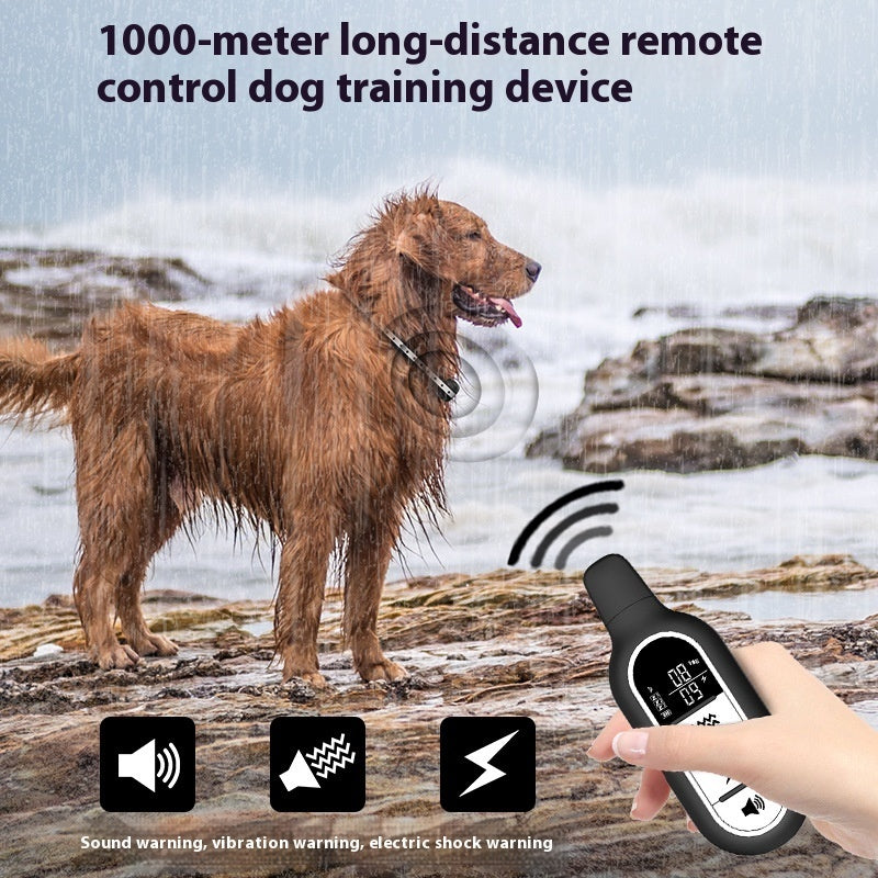 HKM-6073661 Waterproof Remote Control Dog Trainer with Nylon and TPU Collars