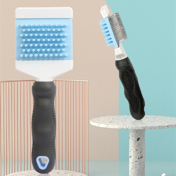 HKM-6074429 Double-Sided Plastic Massage Comb for Dogs and Cats