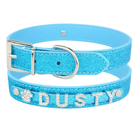 HKM-6074685 Customizable Alphabet Dog Name Collar in PU with Zinc Alloy Accessories, Multiple Sizes Available