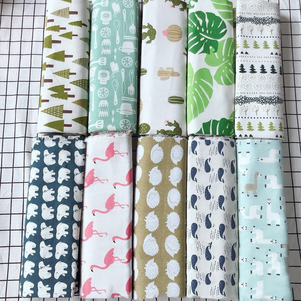 HKM-607571 Animal Print Terylene Canvas Linen Fabric - 10m Roll, 55% Linen, 45% Cotton, 150cm Wide