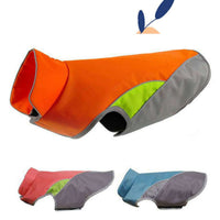 HKM-6076989 Dog Protective Clothing - Waterproof Oxford Fabric, Casual Style in Blue, Red, and Orange, Sizes M to XXL