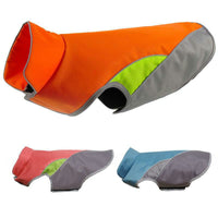 HKM-6076989 Dog Protective Clothing - Waterproof Oxford Fabric, Casual Style in Blue, Red, and Orange, Sizes M to XXL