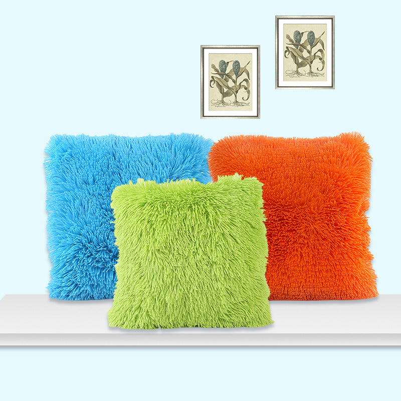 HKM-607699 Solid Color Sea Velvet Cushion Cover for Living Room and Bedroom, 43x43cm