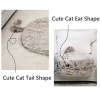 HKM-6078653 Cozy Plush Cat and Dog Hideout House with Warm Mat for Small Animals