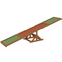 HKM-608083 Wooden Dog Agility Seesaw for Training and Exercise, Weather-Resistant, 82.7" L x 15.7" W x 13.8" H